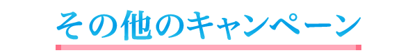 その他のキャンペーン